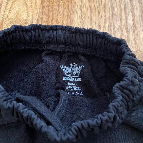 BOYS LIE CLASSIC V2 BLACK SWEATPANTS SZ SMALL - Picture 5 of 10